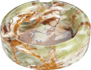 Visol Sphere III Light Pink and Brown Round Onyx Stone Cigar Ashtray with 3 Cigar Rests - Crown Humidors