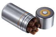 Visol Big Joe 7 Cigar Travel/Desk Humidor - Chrome - Crown Humidors
