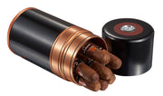 Visol Big Joe 7-cigar Travel/Desk Humidor - Black with Copper Trim - Crown Humidors