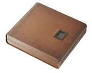 Visol Brown Leather Madrid Cigar Humidor with Embedded Digital Hygrometer - Crown Humidors