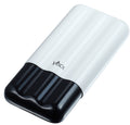 Visol Agent White & Black Carbon Fiber Cigar Case - 3 Finger - Crown Humidors