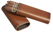 Visol Santa Fe Light Brown Leather Cigar Case - Vcase701Br4