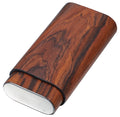 Visol Bruce Natural Wood Cigar Case - 3 Cigars - Crown Humidors