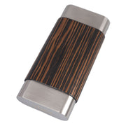 Visol Terran Ebony Wood & Stainless Steel Cigar Case - Crown Humidors