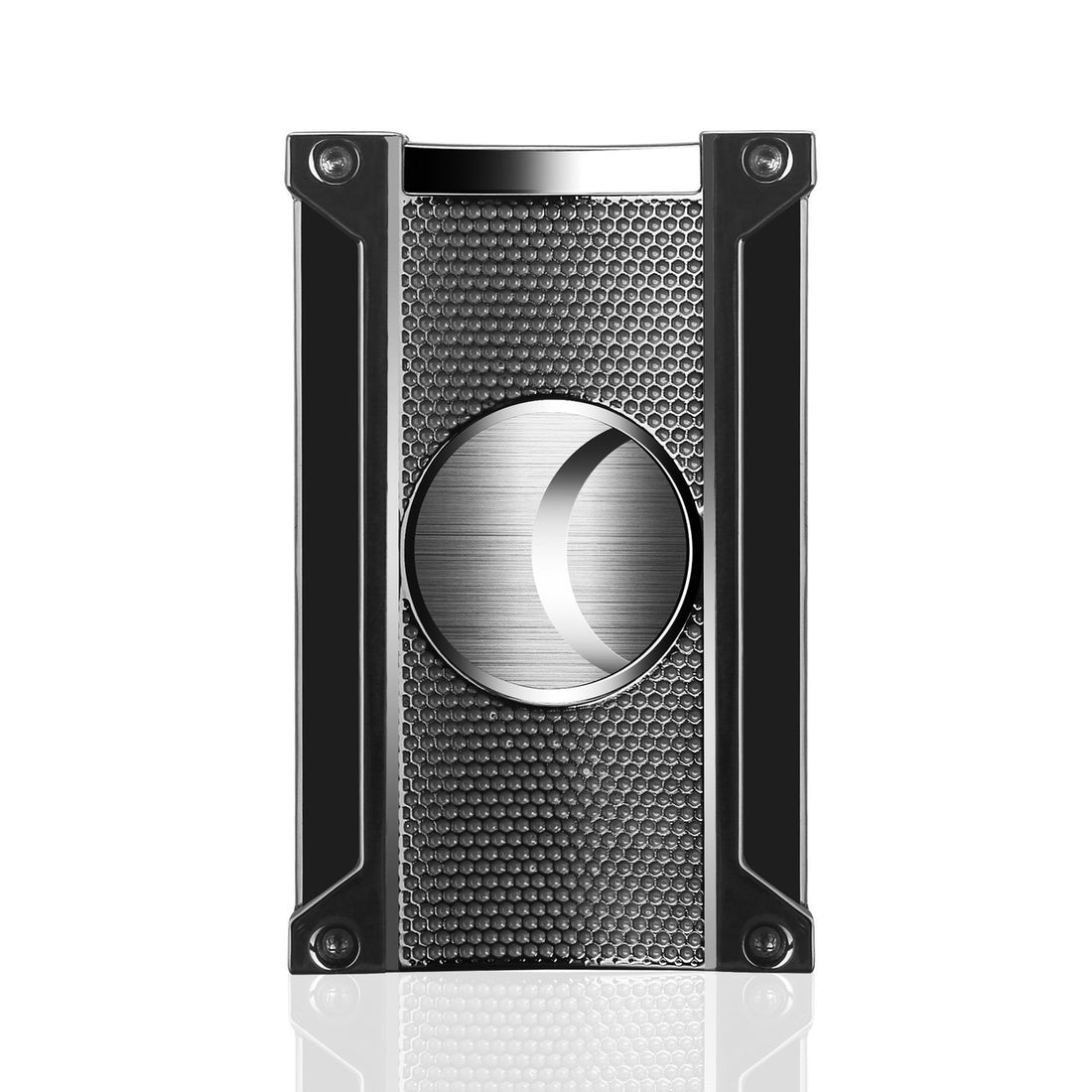 Visol Ridge Cut Gunmetal Cigar Cutter - Vcut20101