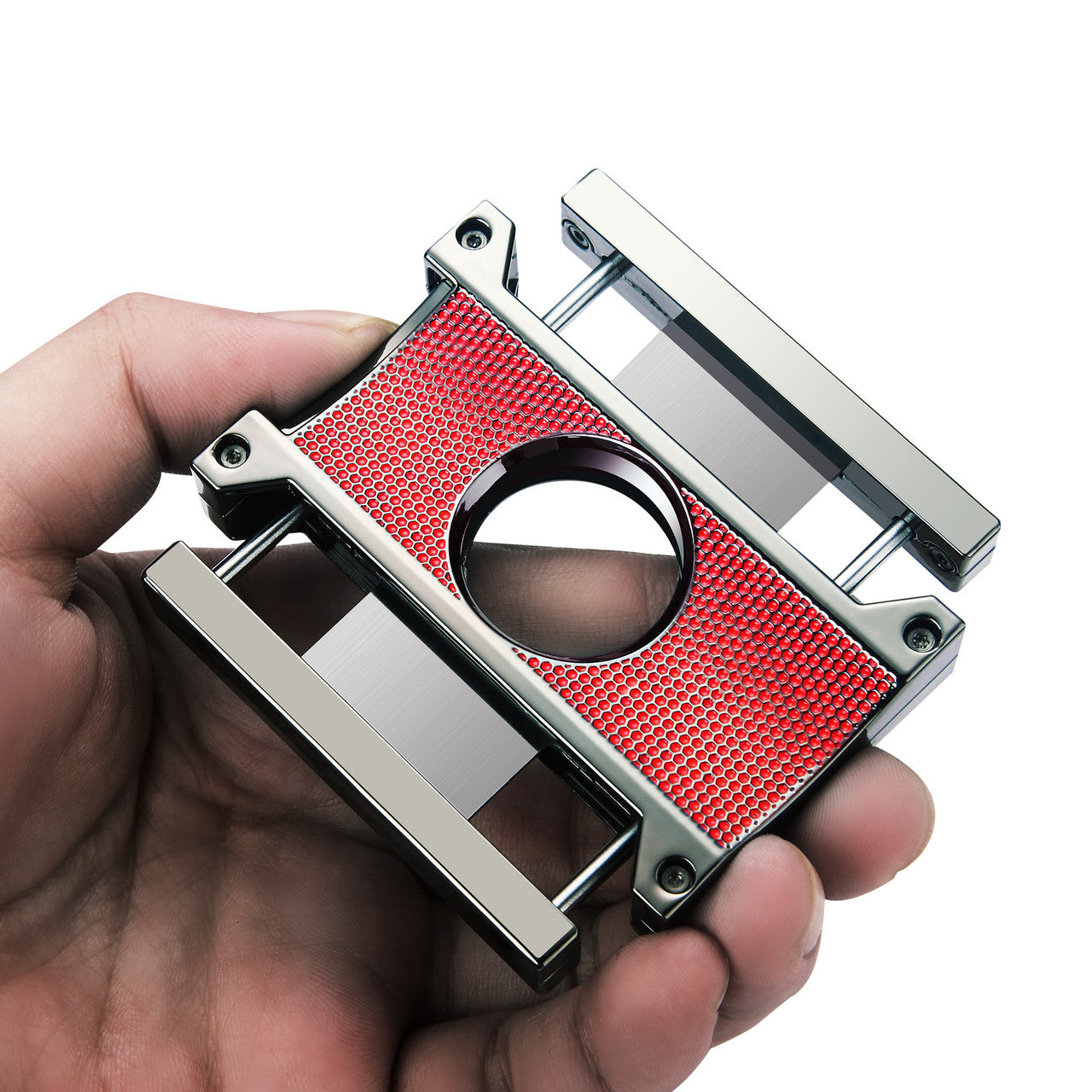 Visol Ridge Cut Red Cigar Cutter - Vcut20102