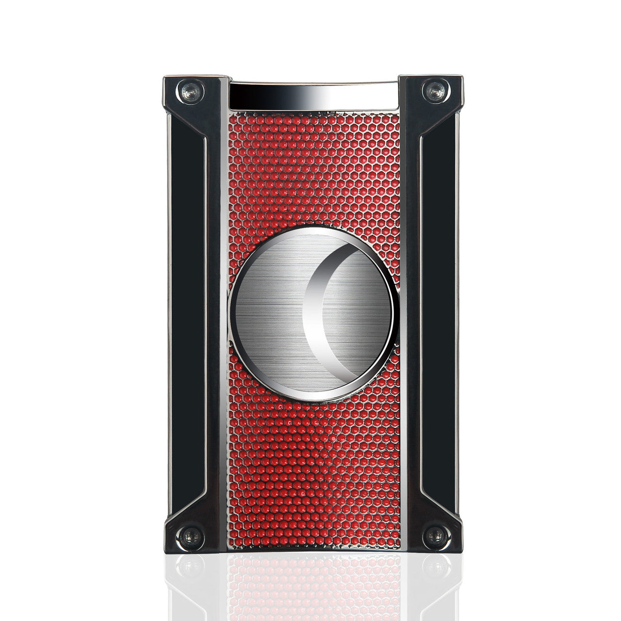 Visol Ridge Cut Red Cigar Cutter - Vcut20102