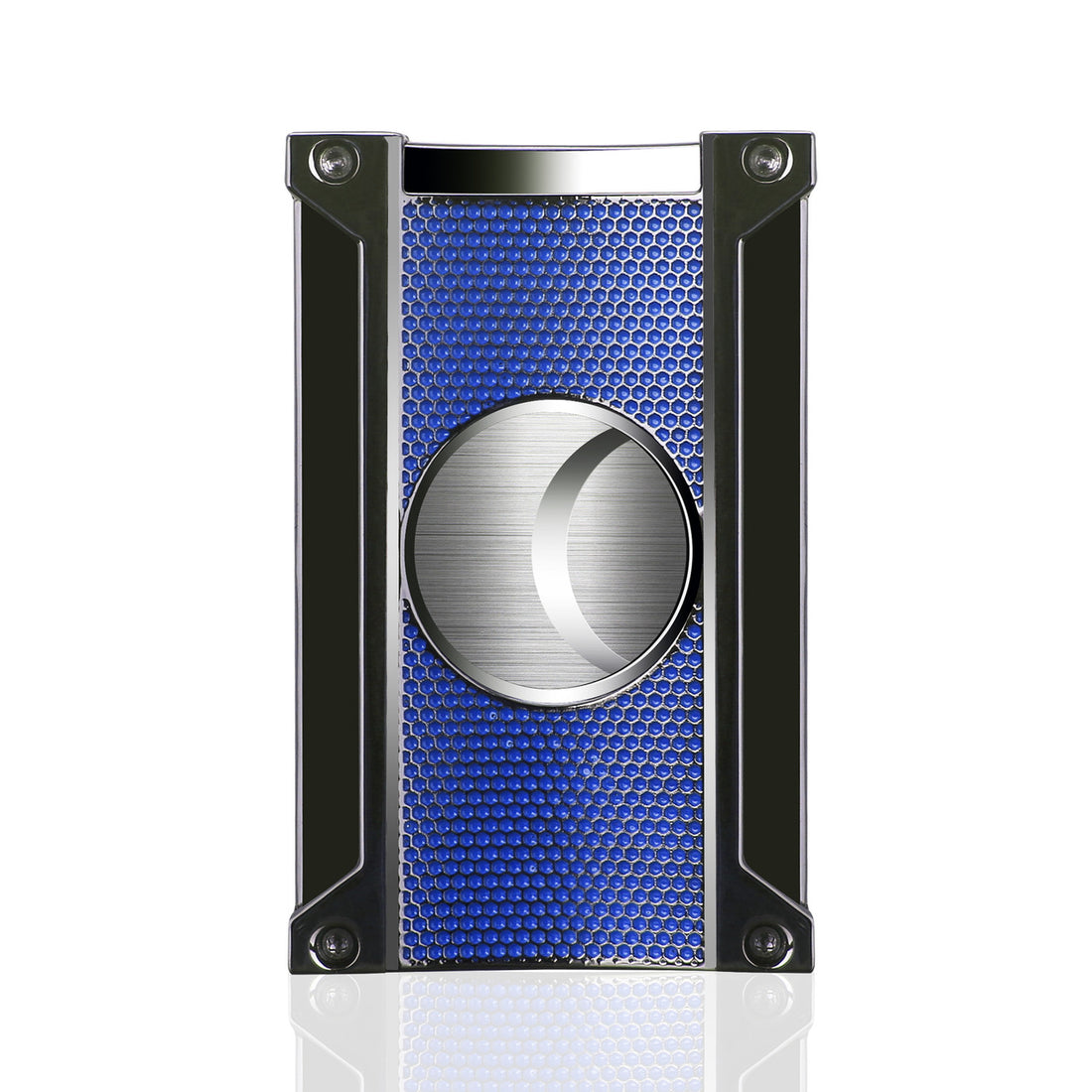 Visol Ridge Cut Blue Cigar Cutter - Vcut20103