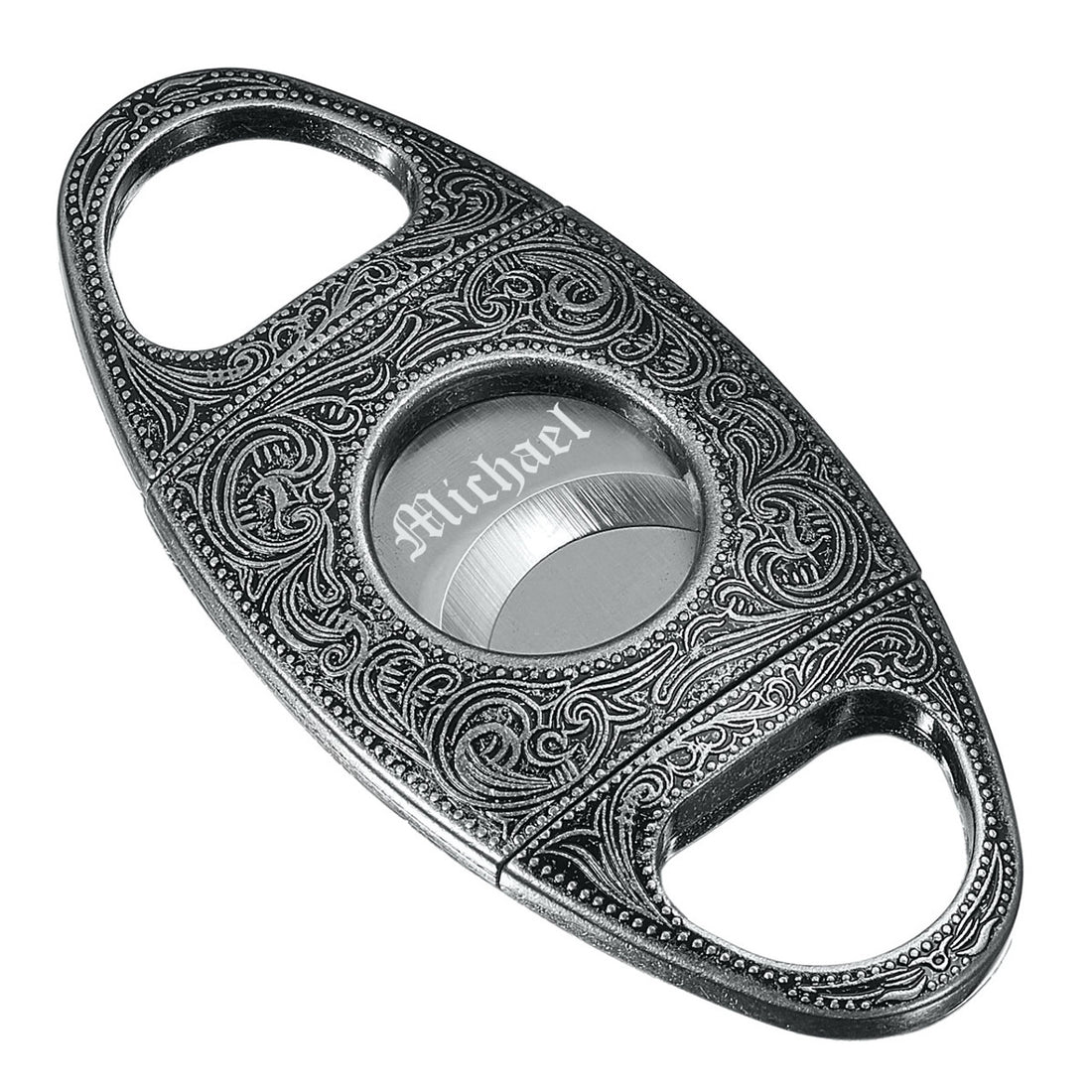 Visol Wild West Antique Silver Cigar Cutter - Vcut419
