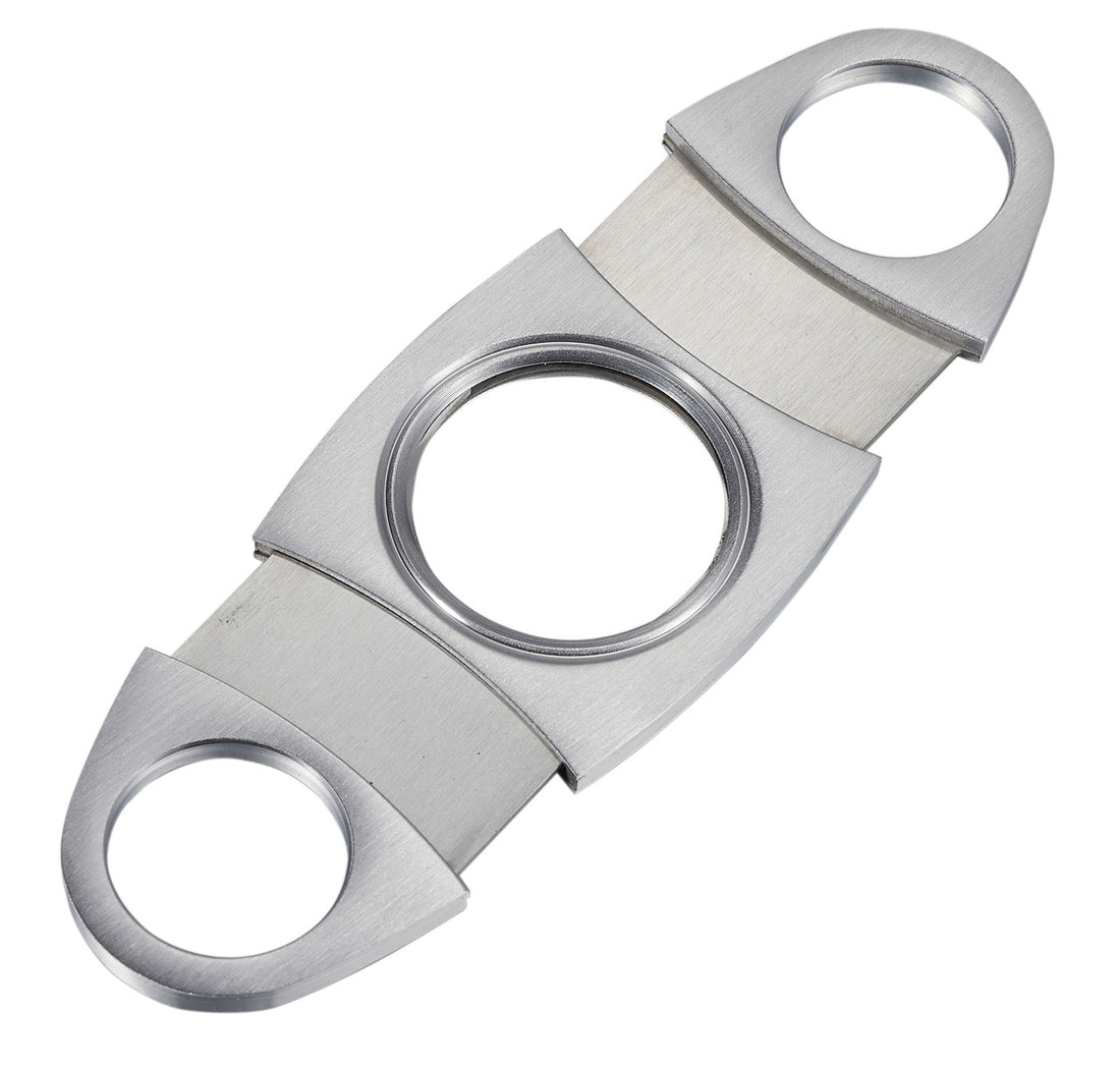 Visol Slimline Double Guillotine Cigar Cutter - Silver - Vcut427
