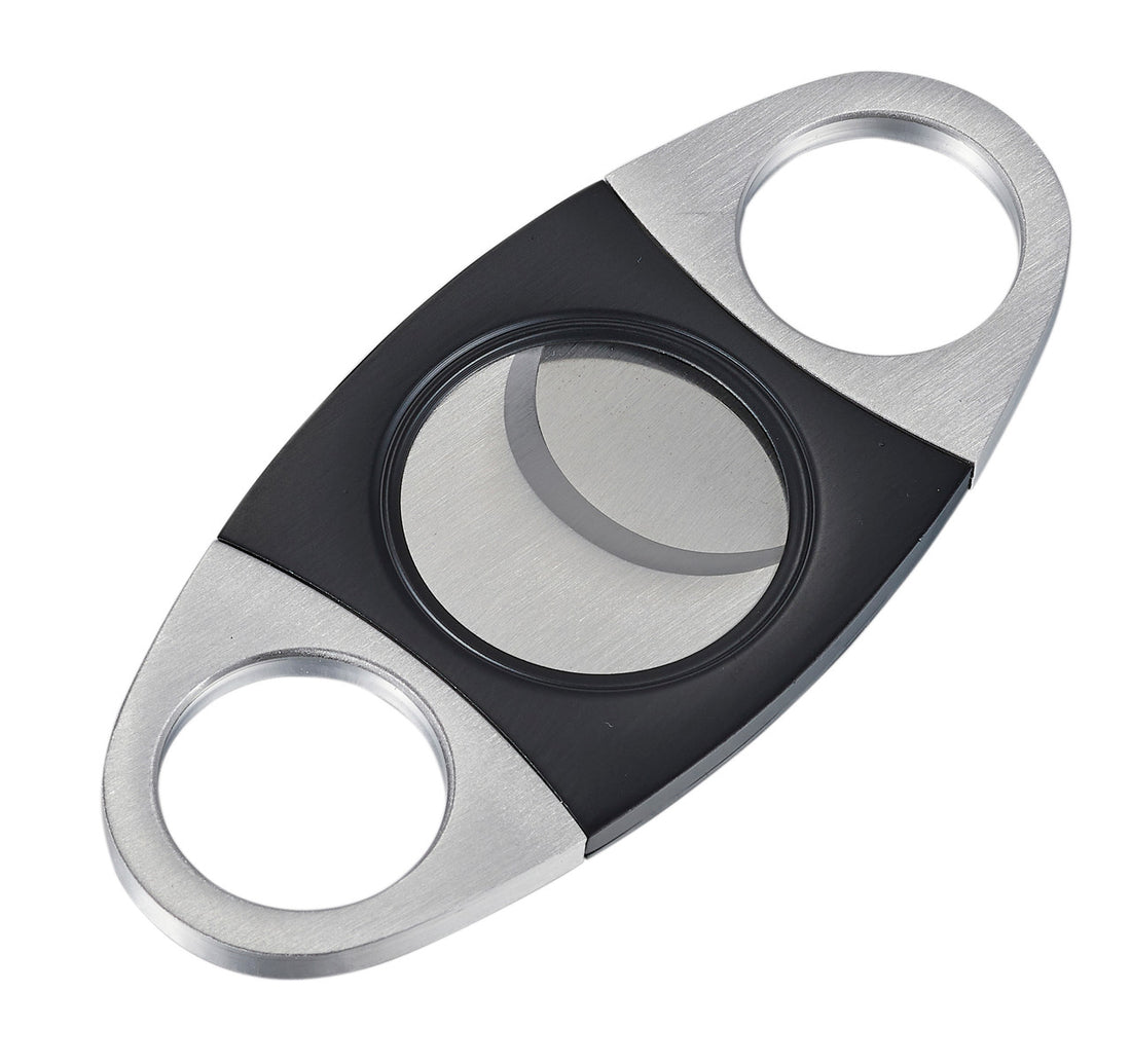 Visol Slimline Double Guillotine Cigar Cutter - Black - Vcut427Bk