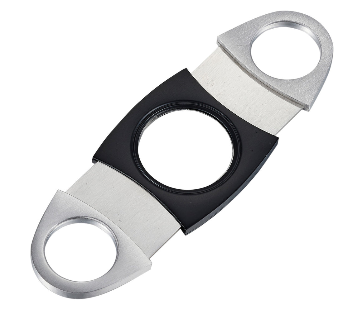 Visol Slimline Double Guillotine Cigar Cutter - Black - Vcut427Bk