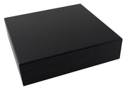 Visol Bergoff Black Matte Desktop Humidor / Gift Box - Up to 10 Cigars - Crown Humidors