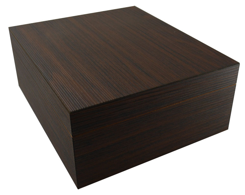 Visol Firenze Walnut PVC Veneer Desktop Humidor - Up to 25 Cigars - Crown Humidors