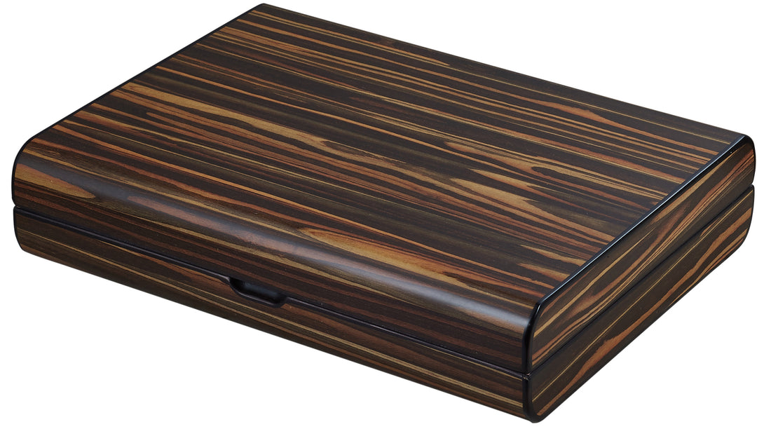 Visol Jerrod Exotic Ebony Cigar Humidor Gift Set - Crown Humidors