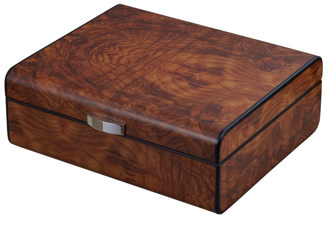 Visol Widar Burlwood Cigar Humidor - Crown Humidors