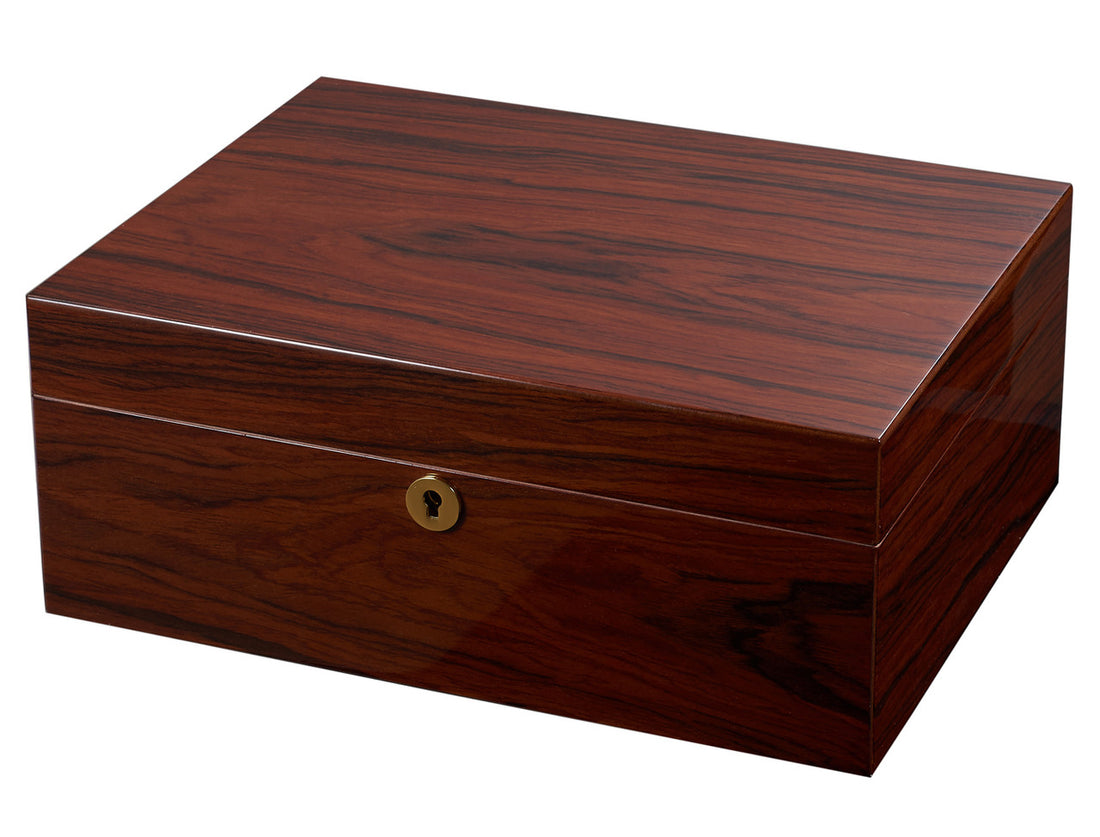 Visol Hagan Polished Oak Wood Locking Humidor - Vhud723