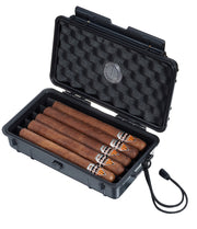 Visol Wyatt Hard Plastic Travel Cigar Humidor - 5 Cigars - Crown Humidors