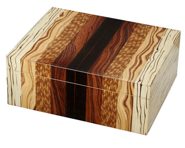 Visol Ridge Mixed Wood 50 Cigar Humidor - Crown Humidors