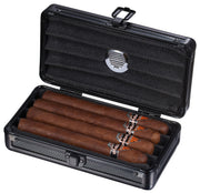 Visol Setke Black Travel Cigar Case - Holds 4 Cigars - Crown Humidors