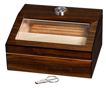 Visol Captain Walnut Finish 40 Cigar Humidor - Crown Humidors