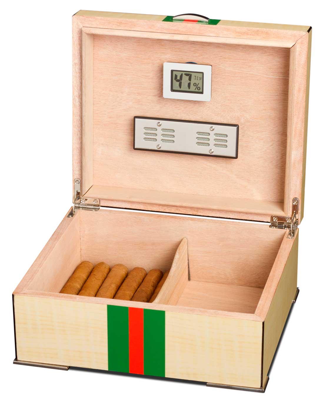 Visol Regio Contemporary 50 Cigar Humidor - Crown Humidors