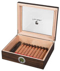 Pierre Cardin Bastrop Glass Top Cigar Humidor Gift Set - Holds 50 Cigars - Crown Humidors