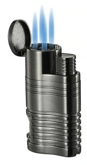 Visol Capitol Gunmetal Quad Flame Torch Lighter - Crown Humidors