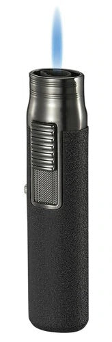 Visol Sherman Black Single Flame Torch Lighter - Crown Humidors
