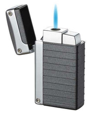 Visol Norfolk Charcoal Grey Matte Torch Flame Lighter - Crown Humidors