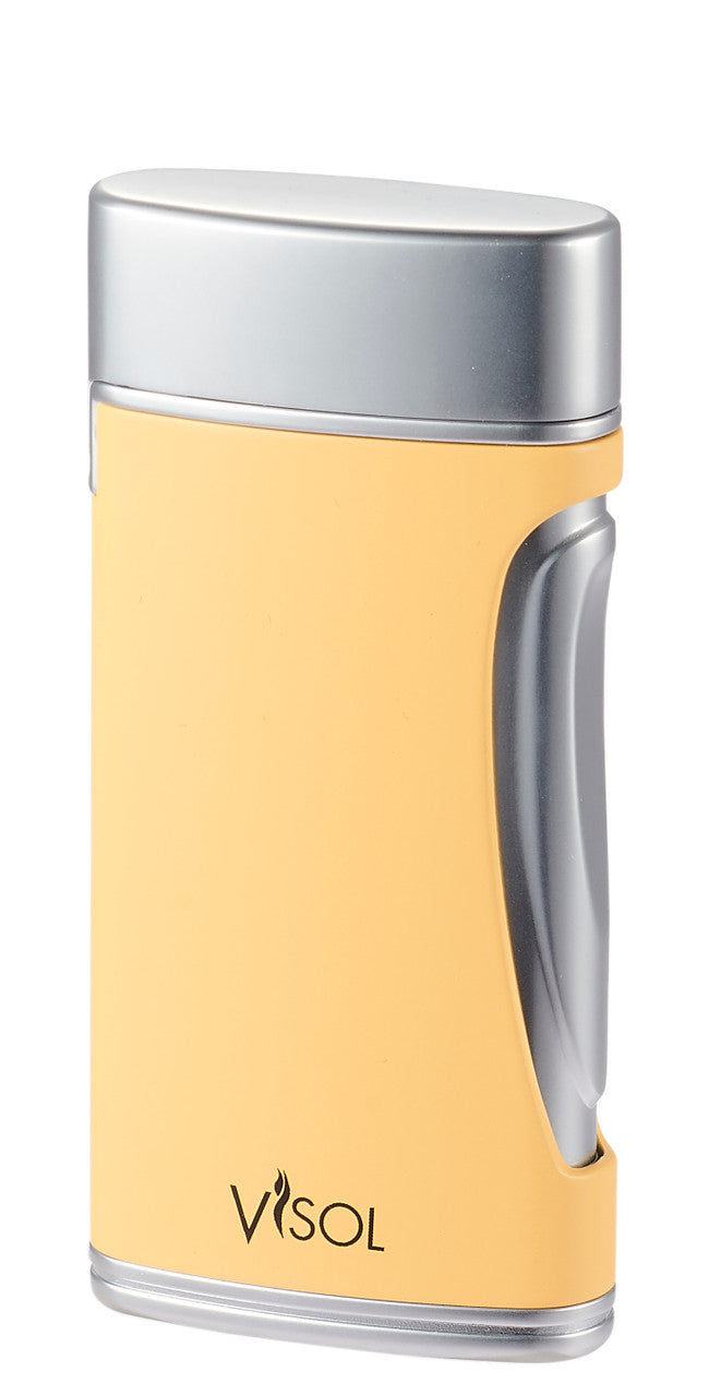 Visol Duomatt Yellow Double Flame Cigar Lighter - Vlr3017008