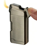 Visol Epirus Soft Flame Pipe Lighter - Gunmetal - Crown Humidors