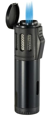 Visol Artemis Triple Flame Torch Lighter - Black - Crown Humidors