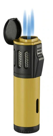Visol Artemis Triple Torch Flame Lighter - Yellow - Crown Humidors