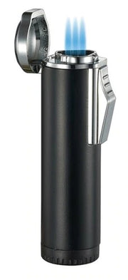 Visol Hades Triple Flame Torch Lighter - Black - Crown Humidors