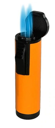 Visol Hades Orange Lacquer Triple Torch Cigar Lighter - Crown Humidors