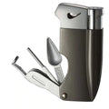 Visol Poseidon Soft Flame Pipe Lighter With Tools - Gunmetal - Crown Humidors