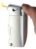 Visol Poseidon Soft Flame Pipe Lighter With Tools - Silver - Crown Humidors