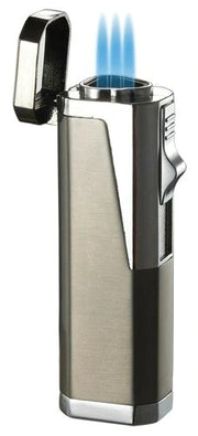 Visol Athens Triple Flame Torch Lighter - Gunmetal - Crown Humidors