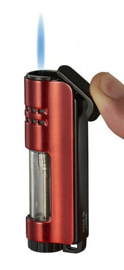 Visol Fitzroy Red Single Flame Torch Lighter - Crown Humidors