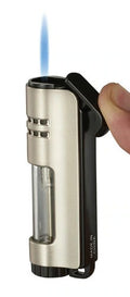 Visol Fitzroy Silver Single Flame Torch Lighter - Crown Humidors