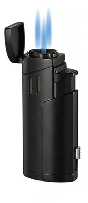 Visol Shavano Black Triple Flame Torch Lighter - Crown Humidors