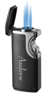 Visol Hybrid Usb Matte Black Triple Torch Cigar Lighter - Crown Humidors