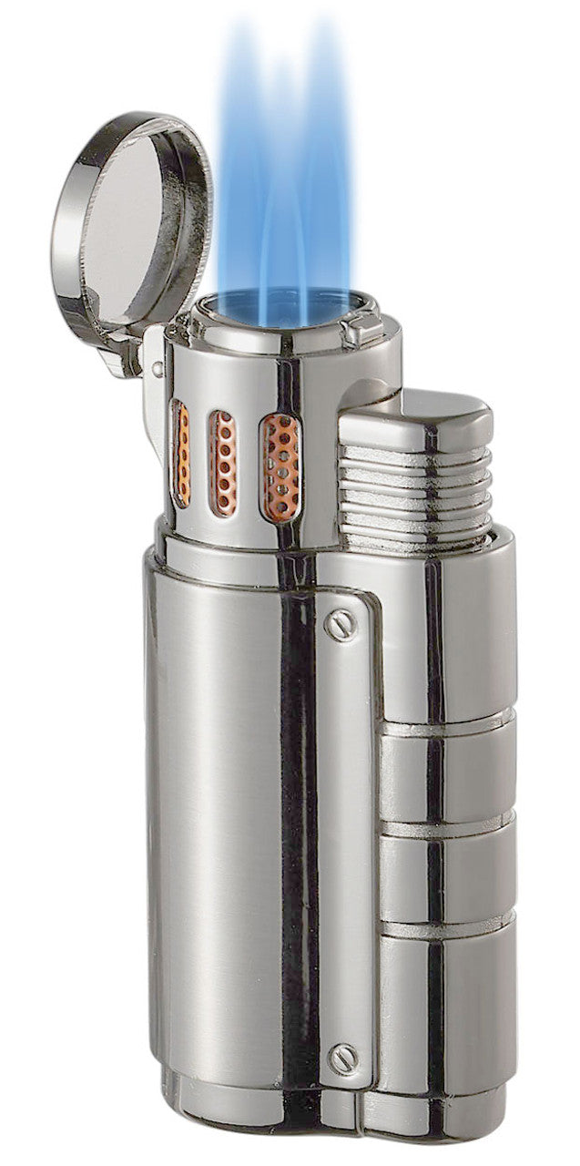Visol Champ Nickel Plated Triple Torch Cigar Lighter - Vlr404202