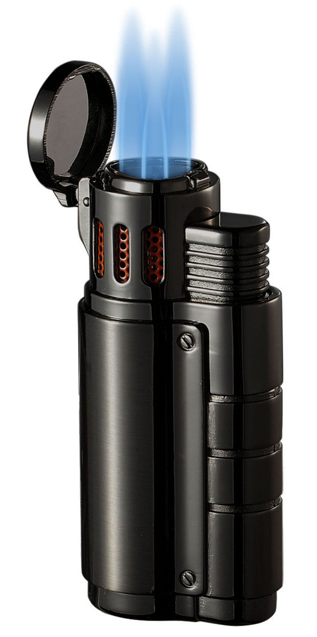 Visol Champ Matte Black Triple Torch Cigar Lighter - Vlr404203