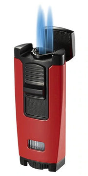 Visol Peak Red Dual Torch Flame Cigar Lighter - Crown Humidors
