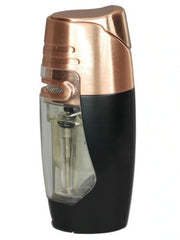 Visol Lowell Black and Copper Single Torch Cigar Lighter - Crown Humidors