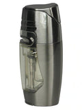 Visol Lowell Gunmetal Single Torch Cigar Lighter - Crown Humidors