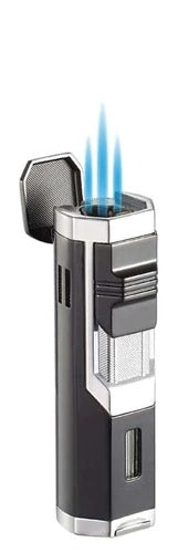 Visol Andes Triple Torch Cigar Lighter - Silver - Crown Humidors