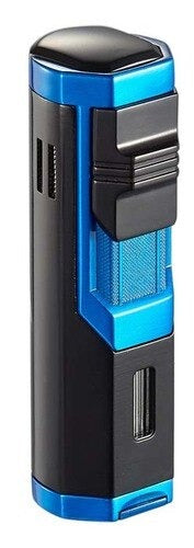 Visol Andes Triple Torch Cigar Lighter - Blue and Black - Crown Humidors